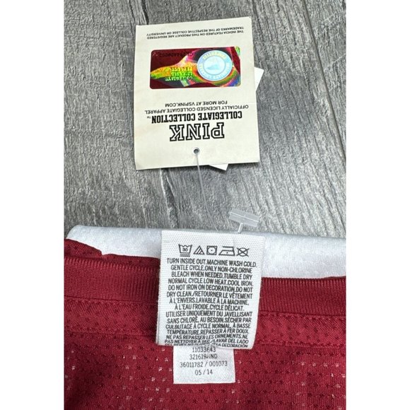 Victorias Secret Indiana Hoosiers Shirt Womens Large NCAA Football Jersey NEW - Picture 5 of 5